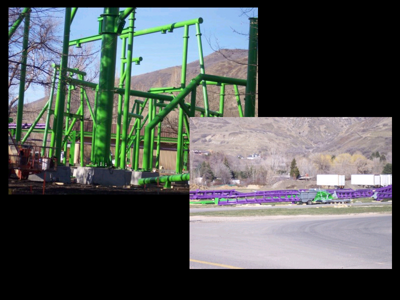 Construction progress photos from Lagoon's website, 2005.