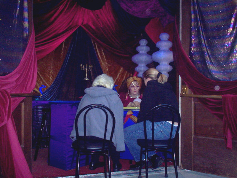 Madame Nitrous telling fortunes in the entrance of the Opera House, 2005. Photo: Mike P.
