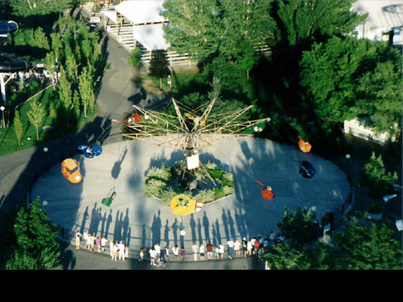 Aerial view of the Flying Aces in the 1990s before The Rocket took its place. Photo: Mike P.