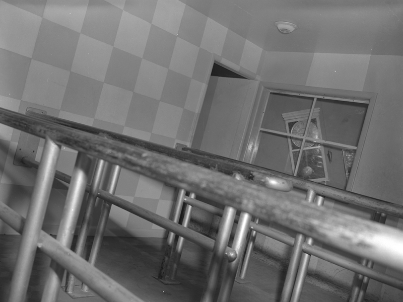 Tilting room in the Fun House, 1957. Photo: University of Utah, Special Collections