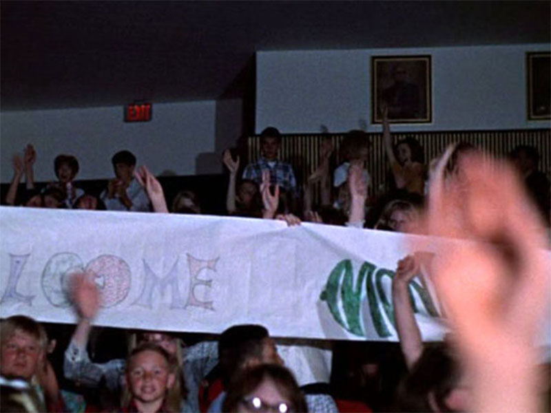 Crowd at Valley Music Hall in Bountiful cheering for The Monkees in the movie Head.
