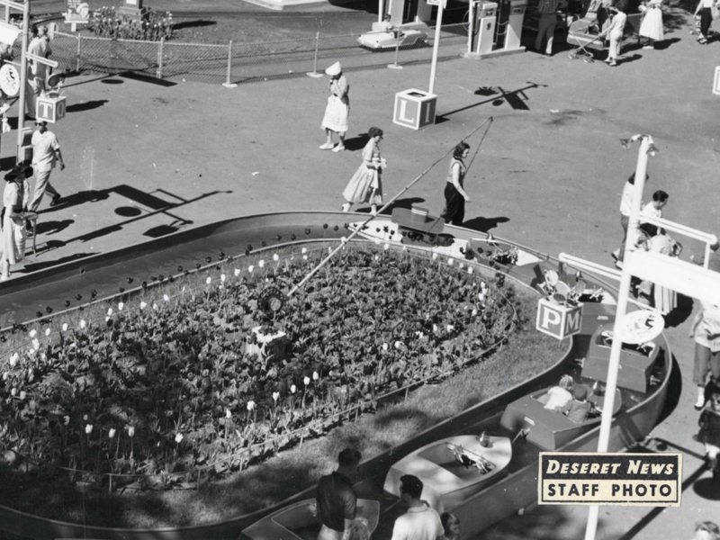Aerial view of Baby Boats in the 1950s. Photo courtesy of Deseret News