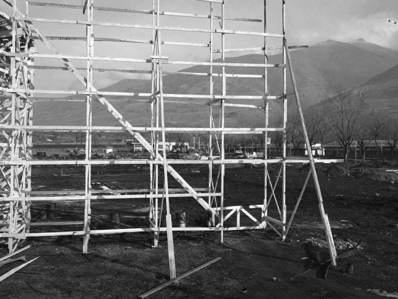 February 1954 view of the Roller Coaster's lift hill before new portions were built. Photo: J. Willard Marriott Library Special Collections, University Of Utah