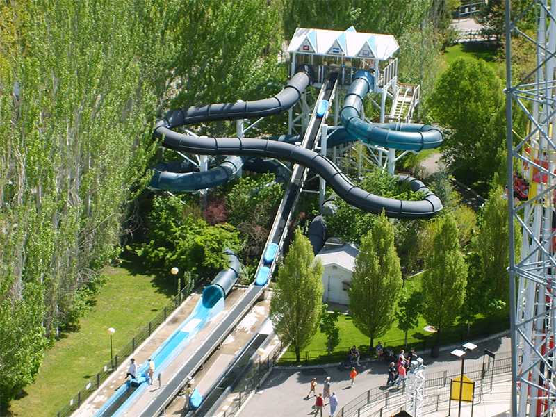 Hydro-Luge as seen from the Sky Scraper in 2007. Photo: B. Miskin