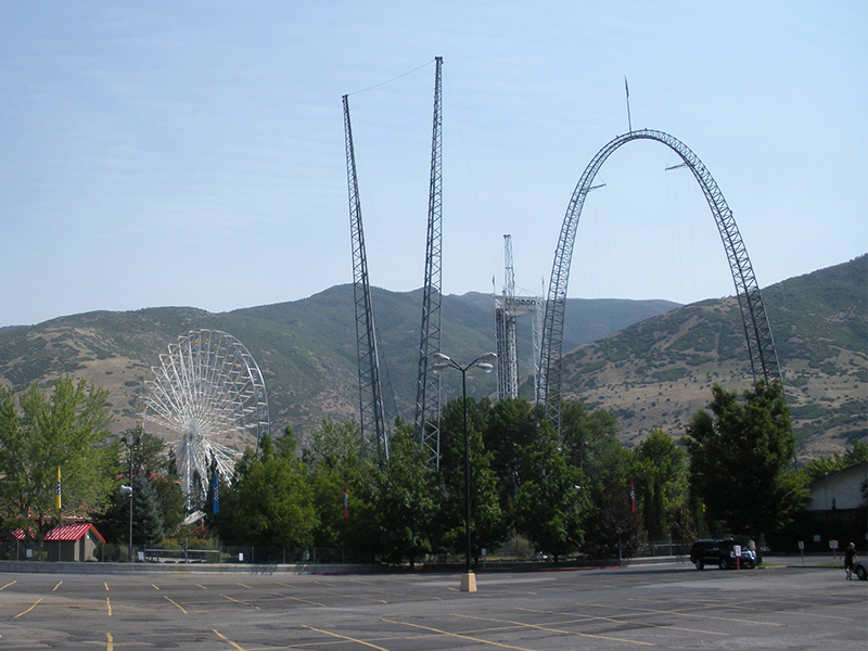 Sky Coaster from the parking lot in 2012. Photo: B. Miskin